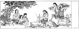 竹篱茅舍，淡烟衰草孤村